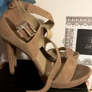 Michael Kors beige heels... in good condition